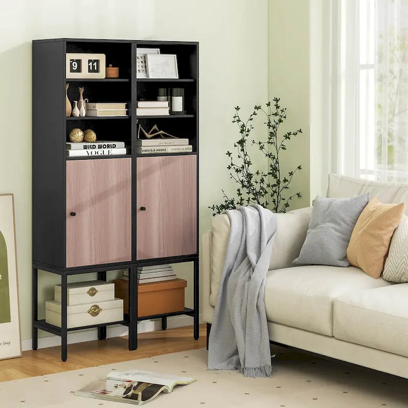 57" Tall Bathroom Cabinet with 1 Door and 4 Shelves
