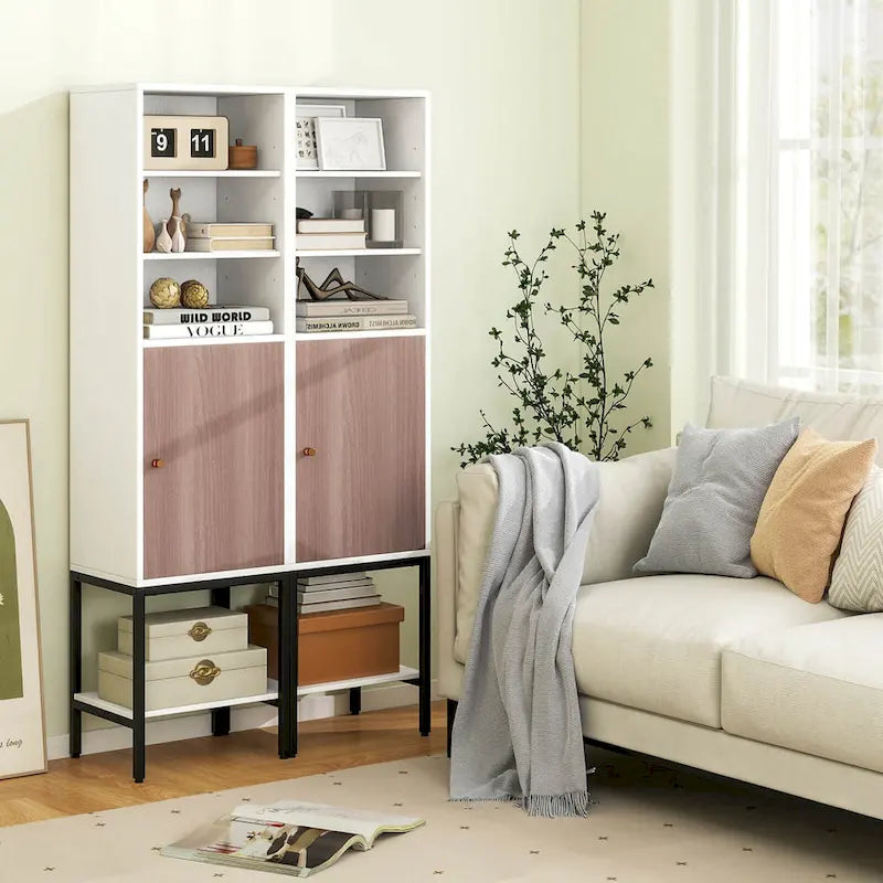 57" Tall Bathroom Cabinet with 1 Door and 4 Shelves