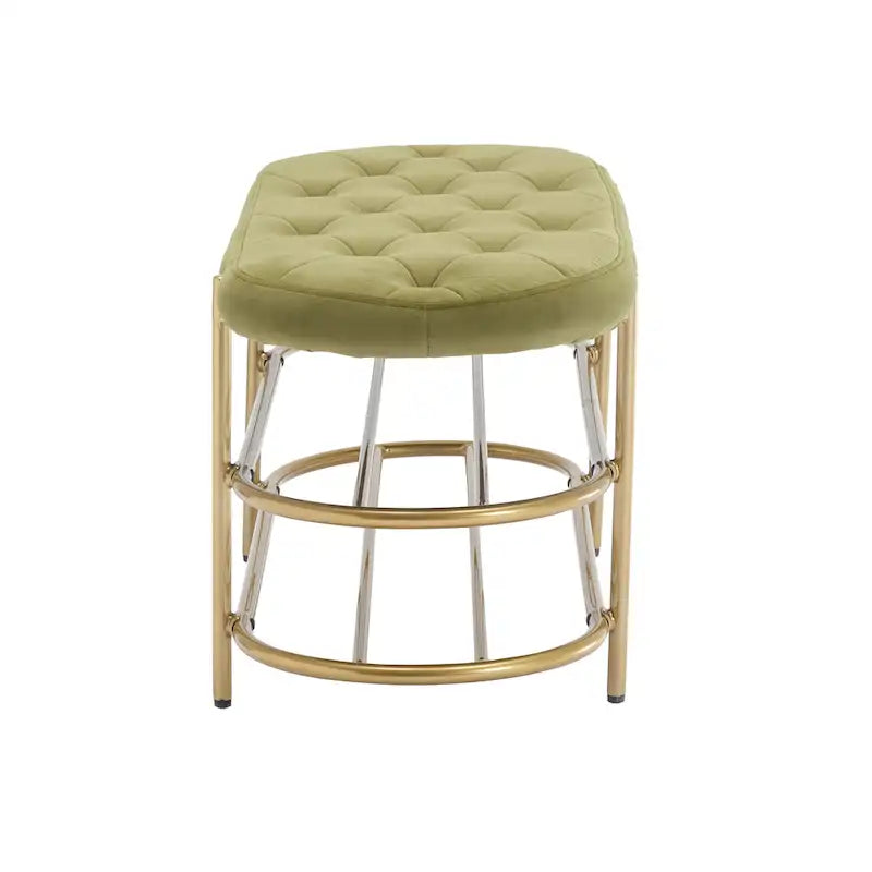 Velvet Upholstered Tufted End of Bench for Living Room/Bedroom