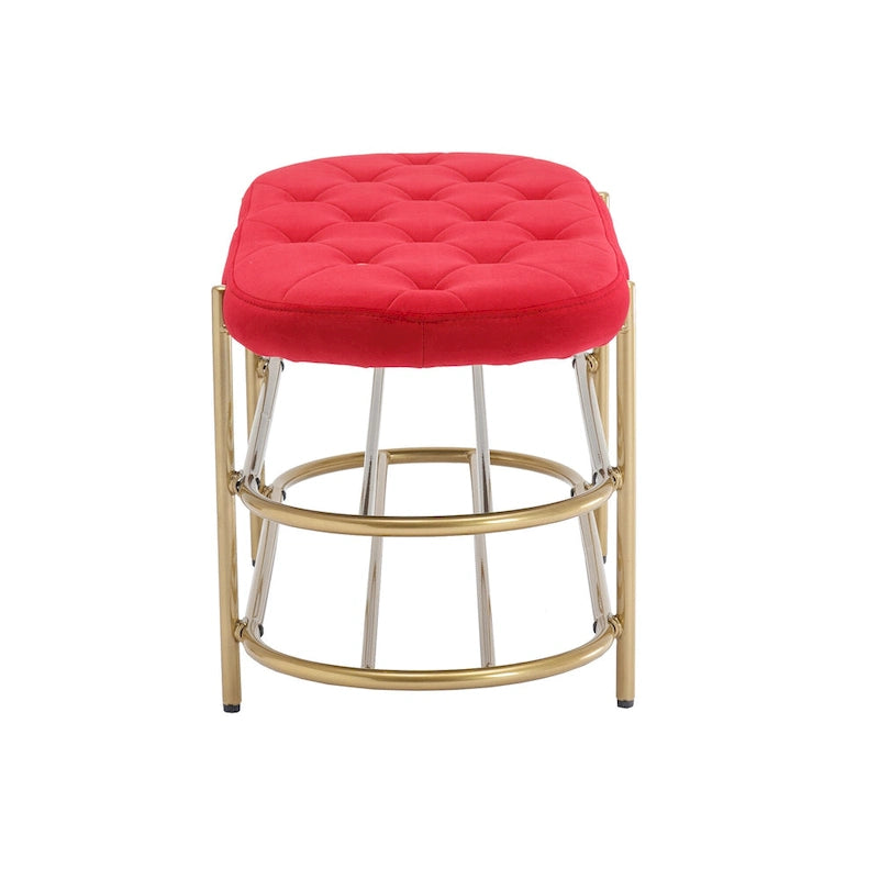 Velvet Upholstered Tufted End of Bench for Living Room/Bedroom