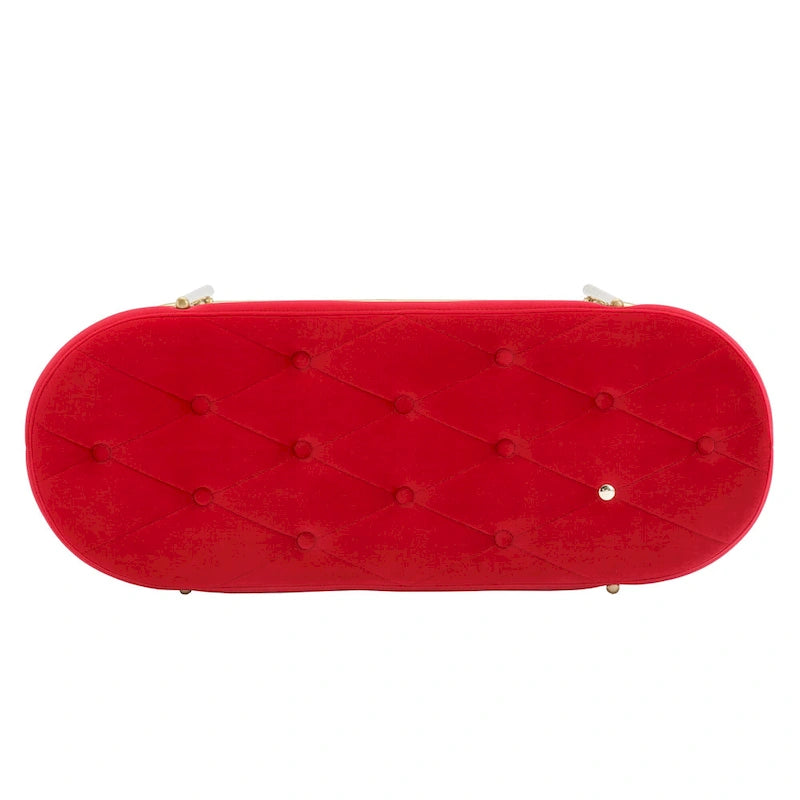 Velvet Upholstered Tufted End of Bench for Living Room/Bedroom