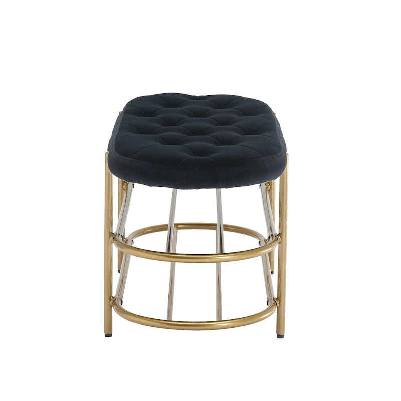 Velvet Upholstered Tufted End of Bench for Living Room/Bedroom