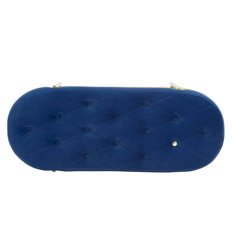 Velvet Upholstered Tufted End of Bench for Living Room/Bedroom