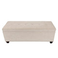 6 Button Nailhead Linen & Shoe Storage Bench