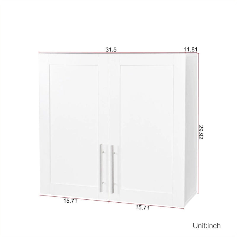 Stackable Storage Cabinet, White