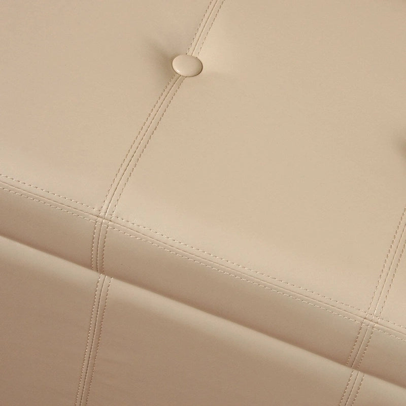 Ivory Wood Storage Bench