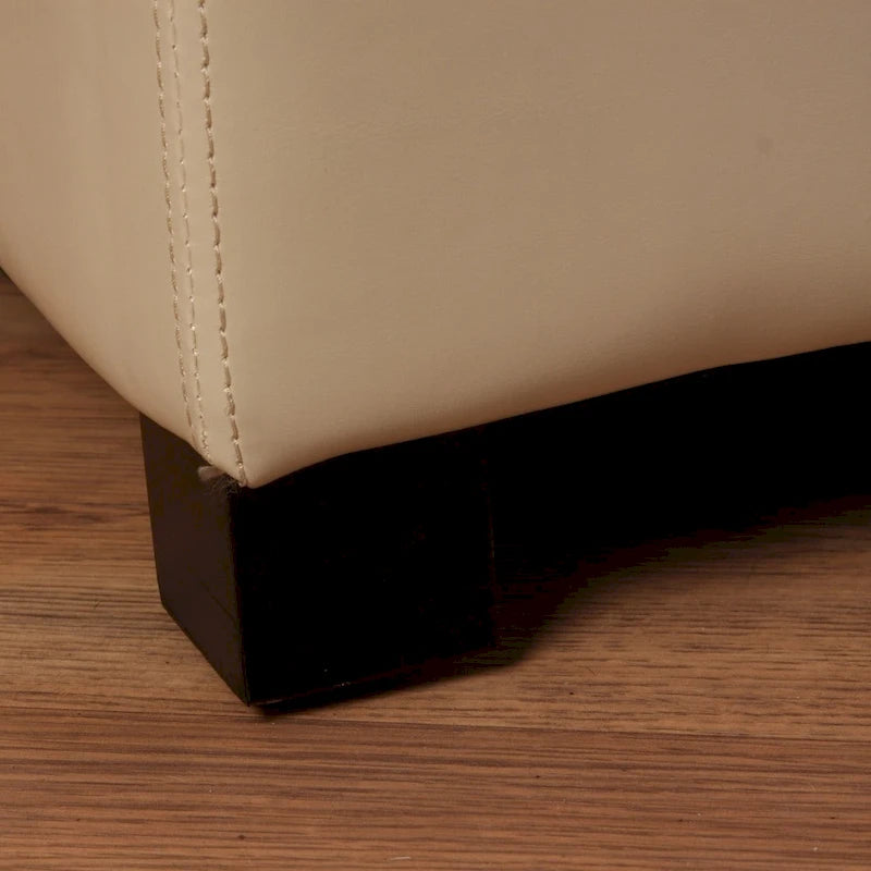 Ivory Wood Storage Bench