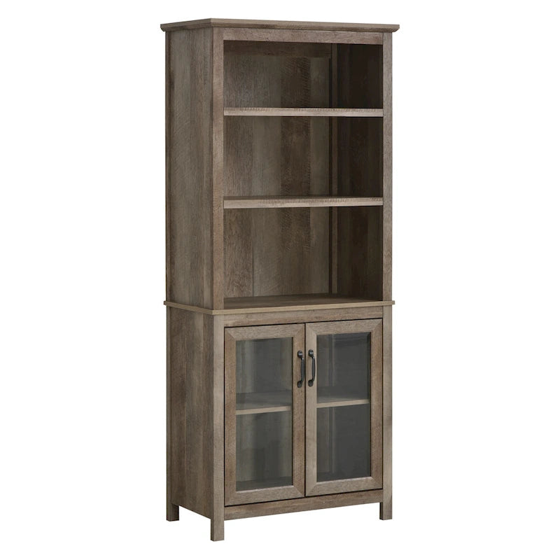 Multifunctional Storage Cabinet Bookcase with Adjustable Shelves Display Rack - Natural
