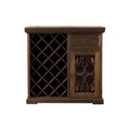 Handmade Solid Reclaimed Barn Wood & Forged Iron Hardware Wine Floor Cabinet - 40" Height