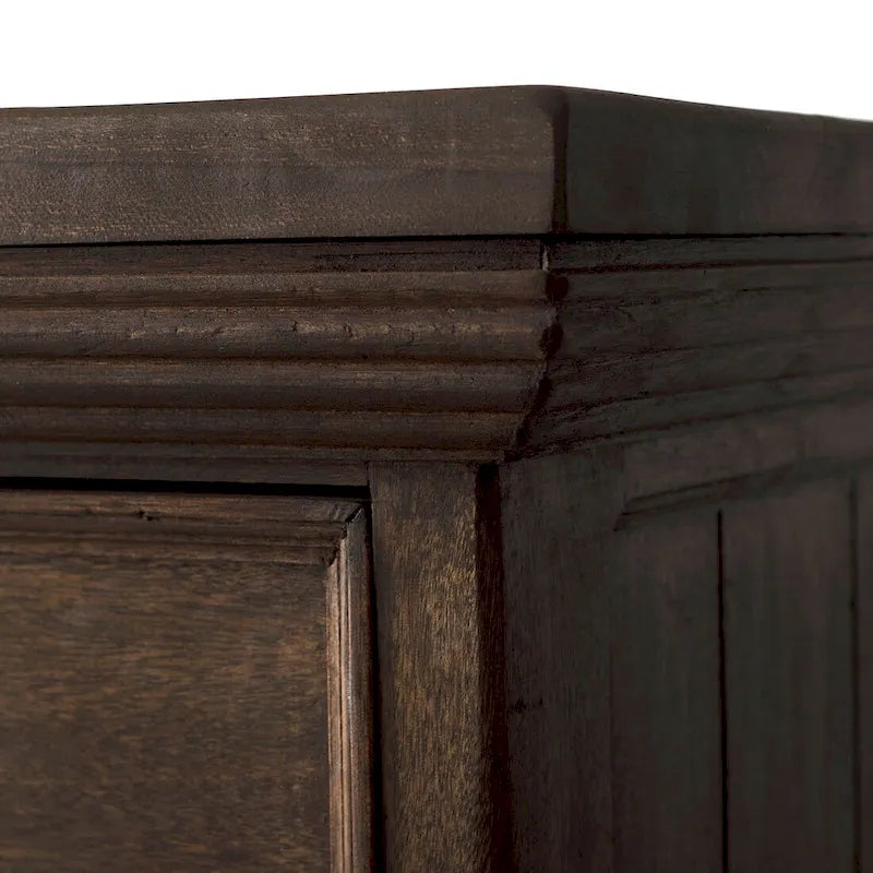 Handmade Solid Reclaimed Barn Wood & Forged Iron Hardware Wine Floor Cabinet - 40" Height