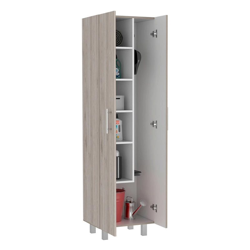 Cleaning Cabinet, Double Door Cabinet, Four Legs, Five Shelves