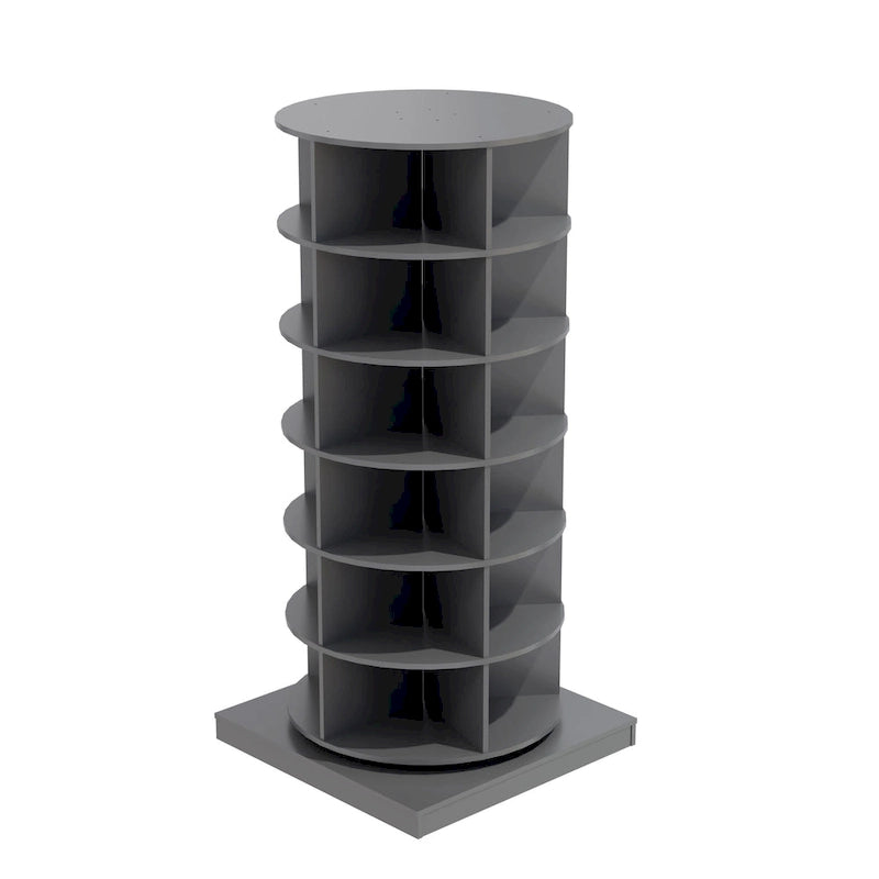 360° Rotating Shoe Cabinet - 6 Tiers, Holds Up to 24 Pairs