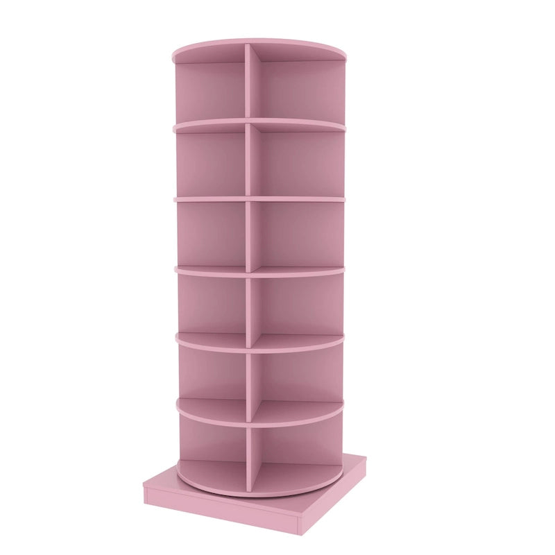 360° Rotating Shoe Cabinet - 6 Tiers, Holds Up to 24 Pairs