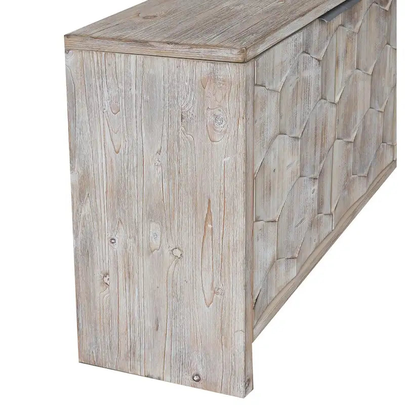 Accent Cabinet Farmhouse Style 4 Door Wooden Cabinet Sideboard Buffet Server Cabinet Storage Cabinet, for Living Room