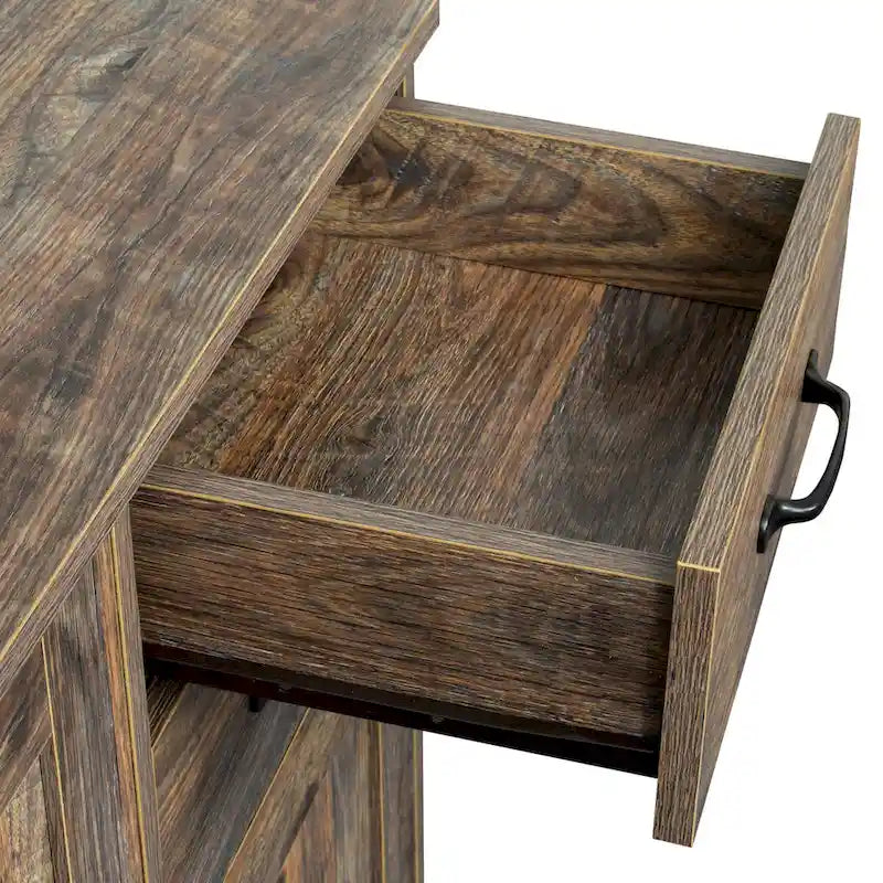 French Country Buffet Cabinets, Storage Cabinets with 2 Dividers
