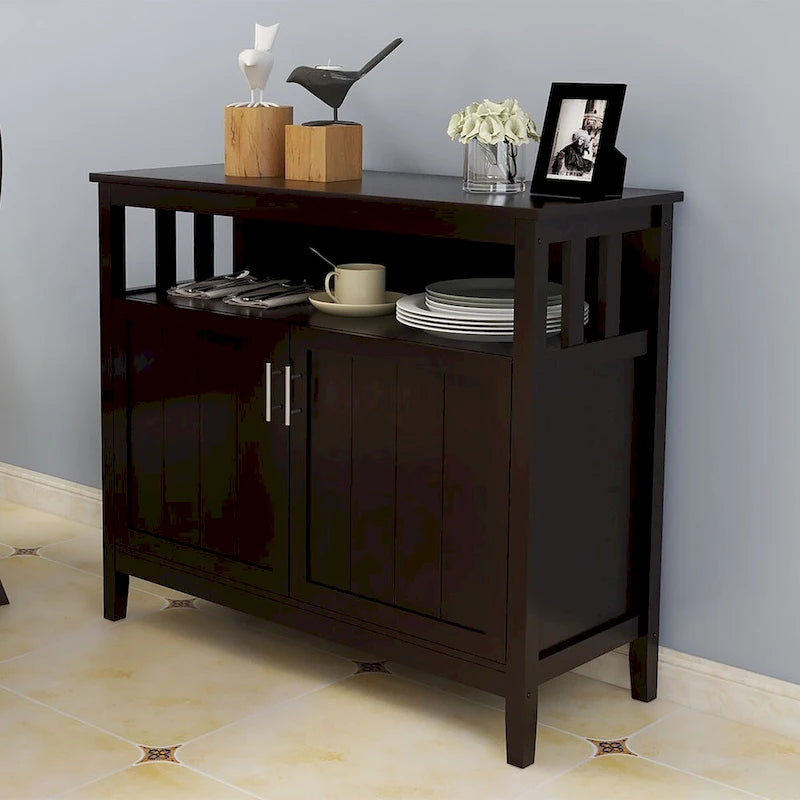 French Country Buffet Cabinets, Storage Cabinets with 2 Dividers