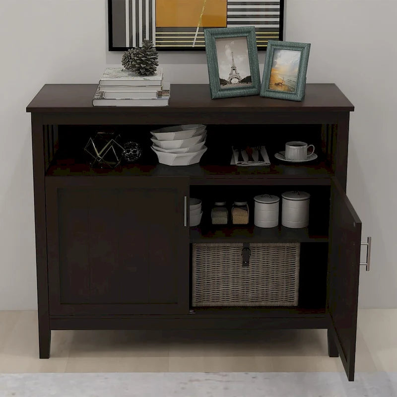 French Country Buffet Cabinets, Storage Cabinets with 2 Dividers