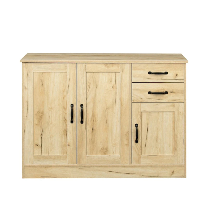 French Country Buffet Cabinets, Storage Cabinets with 2 Dividers
