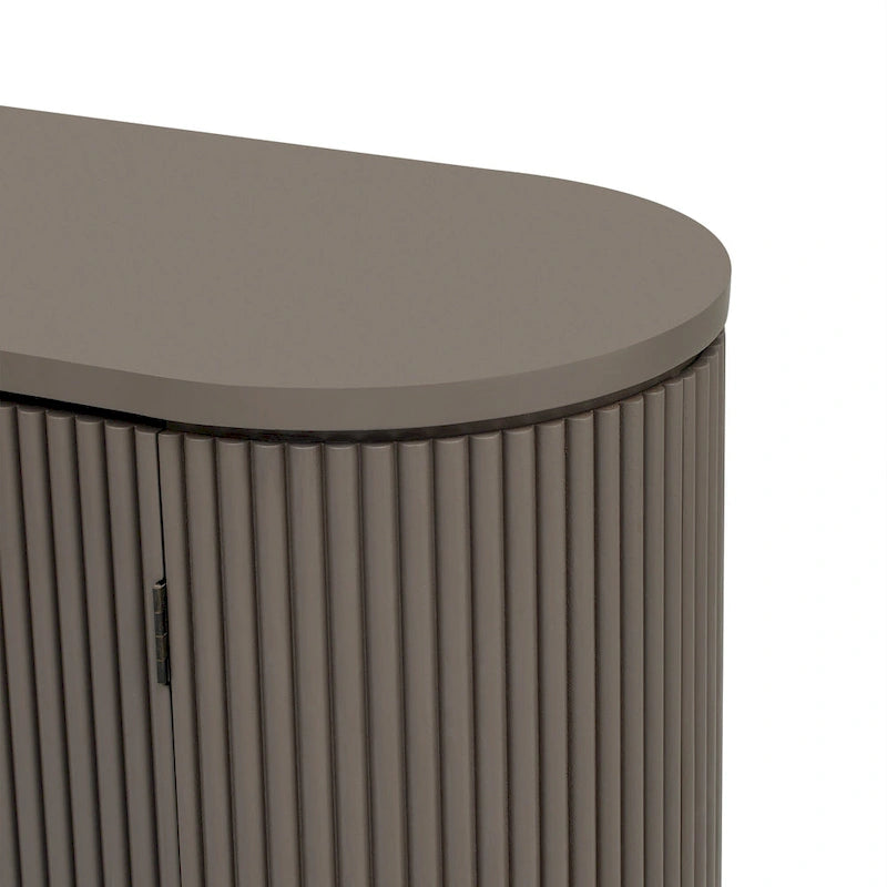 63 Vertical Striped Door Storage Cabinet with Adjustable Shelves