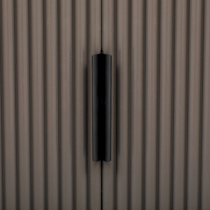 63 Vertical Striped Door Storage Cabinet with Adjustable Shelves