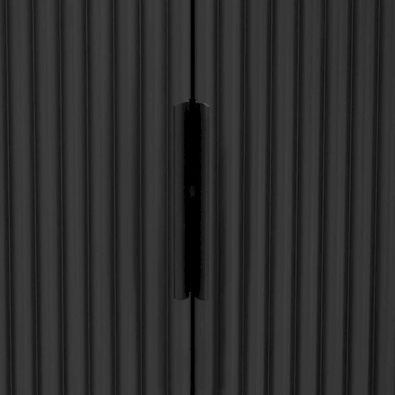 63 Vertical Striped Door Storage Cabinet with Adjustable Shelves