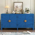 Ash Veneer Sideboard with Radiating Line Pattern Doors