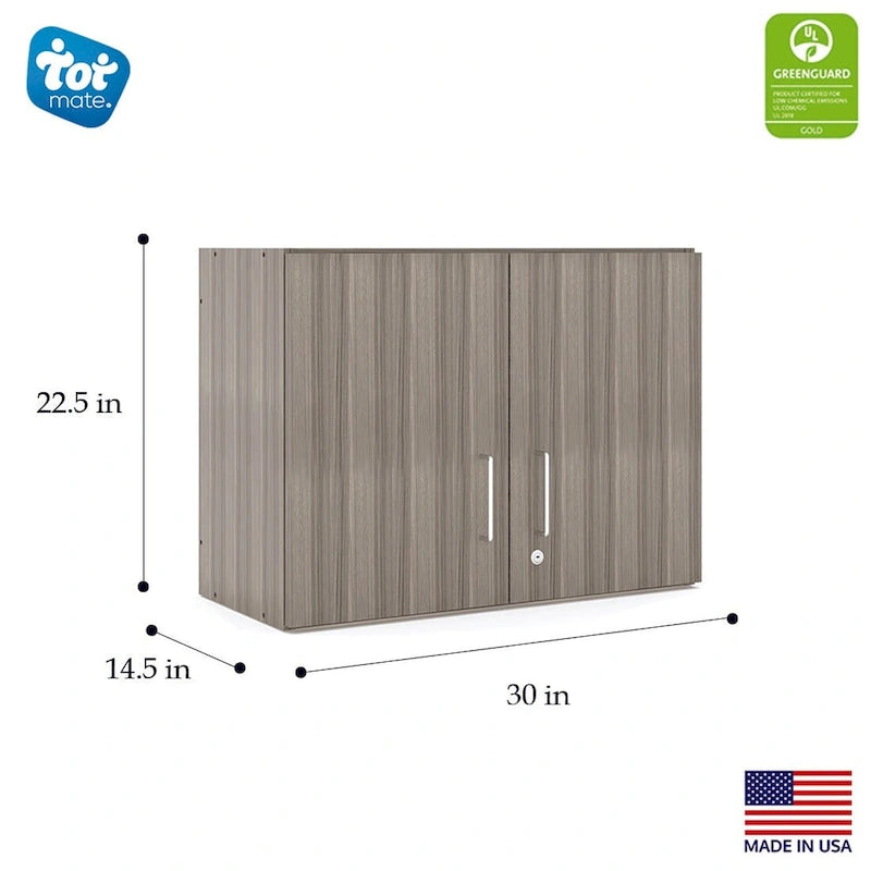 2-Level Wall Storage Cabinet - 30"W x 14.5"D x 22.5"H