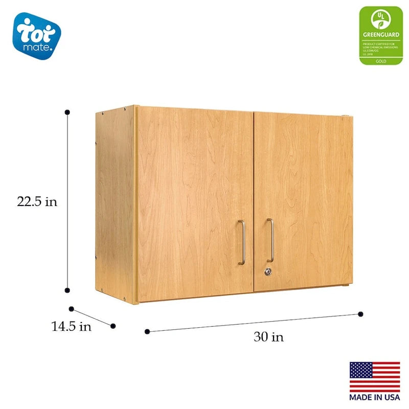 2-Level Wall Storage Cabinet - 30"W x 14.5"D x 22.5"H