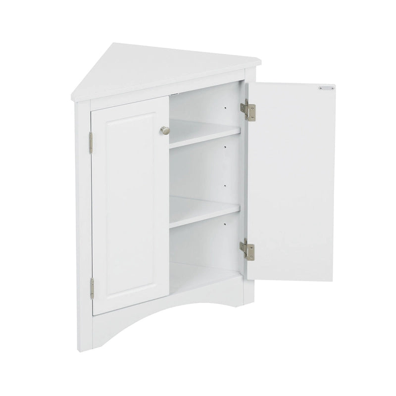 Bathroom Storage Cabinet with Adjustable Shelves Freestanding Floor Cabinet - 17.2L x 17.2W x 31.5H
