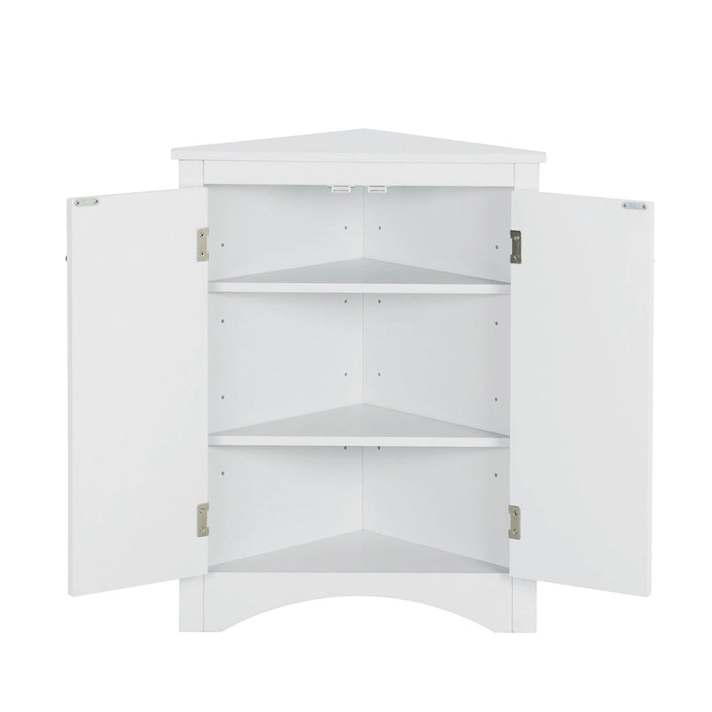 Bathroom Storage Cabinet with Adjustable Shelves Freestanding Floor Cabinet - 17.2L x 17.2W x 31.5H