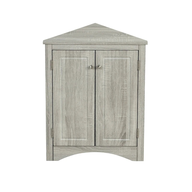 Bathroom Storage Cabinet with Adjustable Shelves Freestanding Floor Cabinet - 17.2L x 17.2W x 31.5H