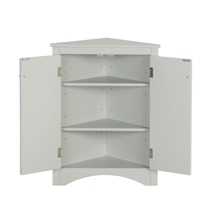 Bathroom Storage Cabinet with Adjustable Shelves Freestanding Floor Cabinet - 17.2L x 17.2W x 31.5H