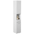 71.5" Tall Freestanding Linen Tower Cabinet with 2 Doors and Drawer