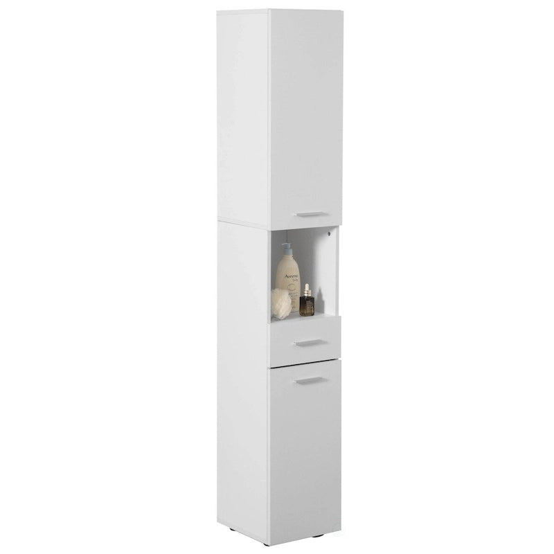 71.5" Tall Freestanding Linen Tower Cabinet with 2 Doors and Drawer