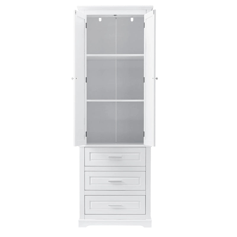 Tall Storage Cabinet with Three Drawers