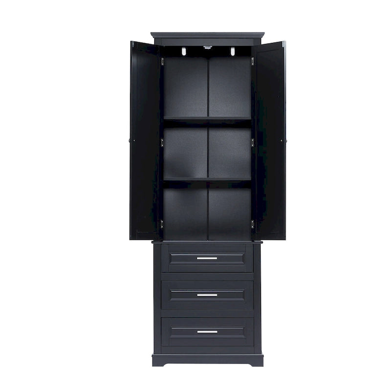 Tall Storage Cabinet with Three Drawers