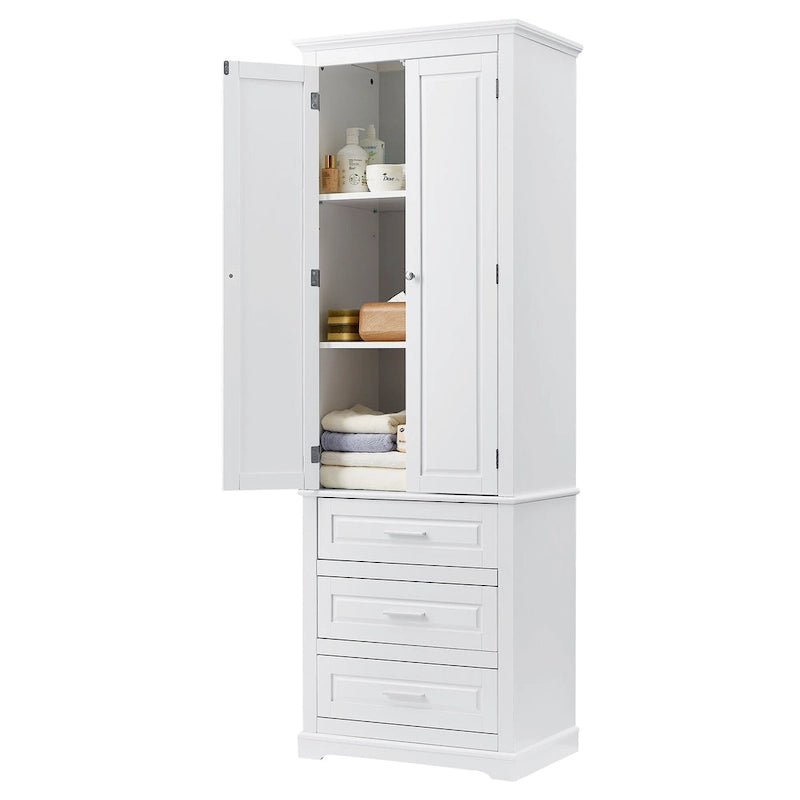 Tall Storage Cabinet with Three Drawers