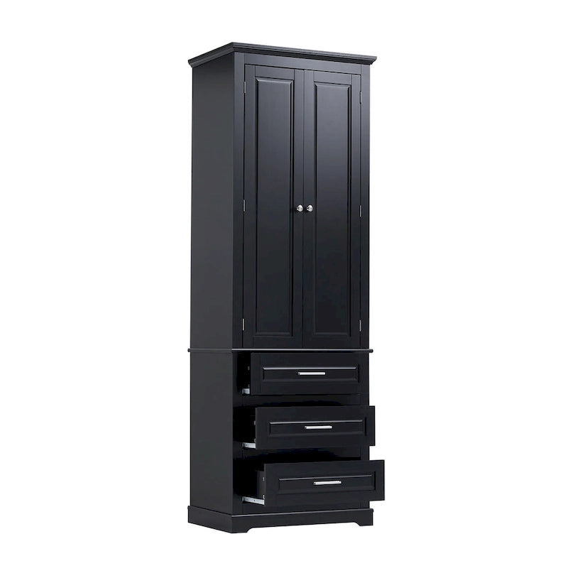 Tall Storage Cabinet with Three Drawers