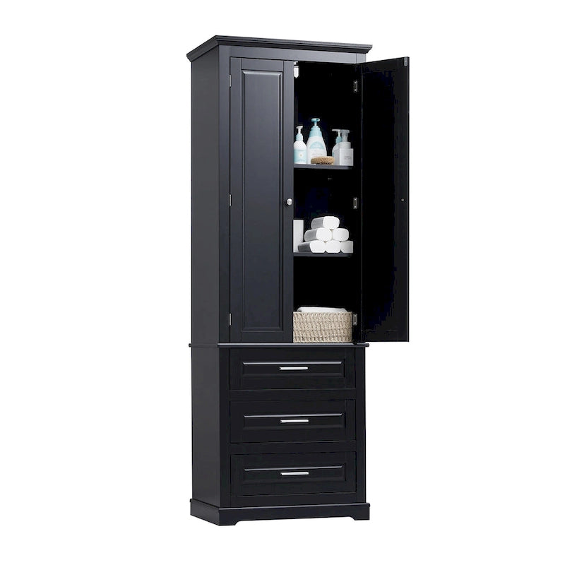 Tall Storage Cabinet with Three Drawers