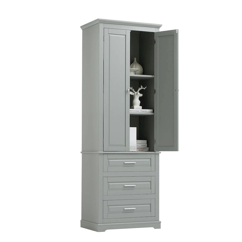Tall Storage Cabinet with Three Drawers