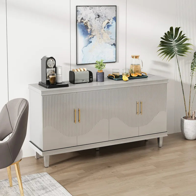 Living Room Large Size 4-Door Cabinet
