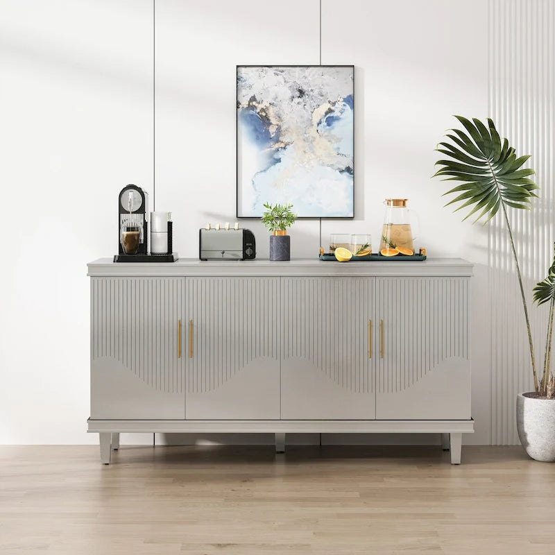 Living Room Large Size 4-Door Cabinet